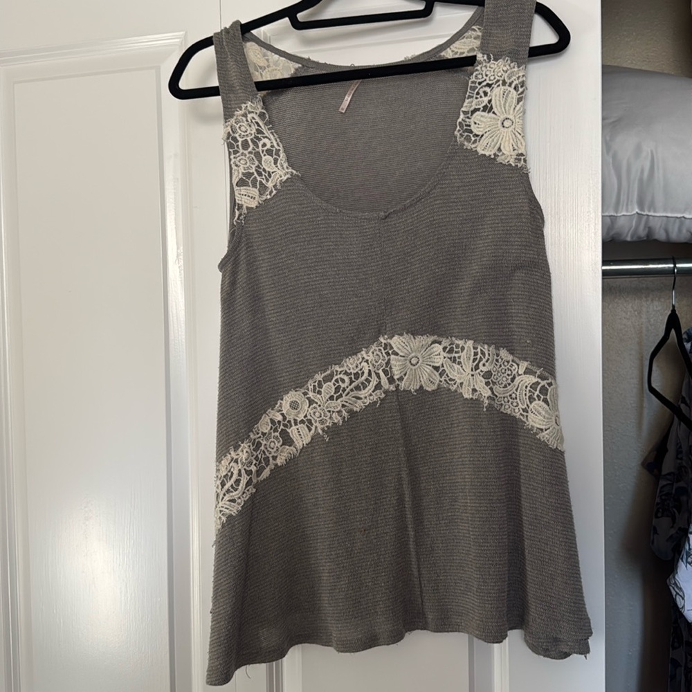 Grey Knit Tank Top